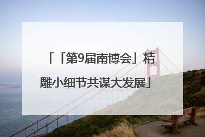 「第9届南博会」精雕小细节共谋大发展
