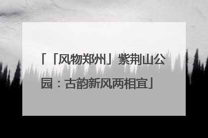 「风物郑州」紫荆山公园：古韵新风两相宜