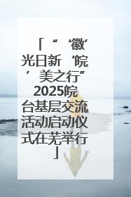 “‘徽’光日新‘皖’美之行”2025皖台基层交流活动启动仪式在芜举行