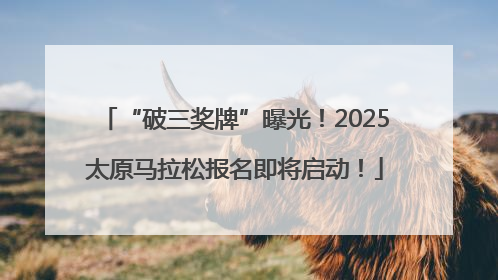“破三奖牌”曝光！2025太原马拉松报名即将启动！