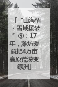 “山海情・雪域援梦”⑨：17年，潍坊援藏把4万亩高原荒漠变绿洲
