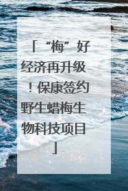 “梅”好经济再升级！保康签约野生蜡梅生物科技项目