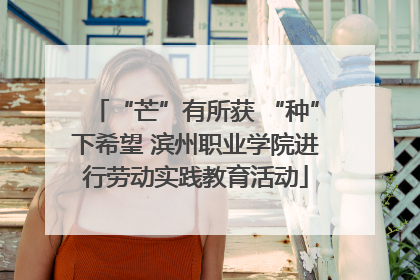 “芒”有所获 “种”下希望 滨州职业学院进行劳动实践教育活动