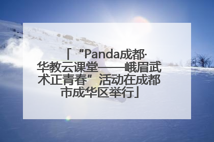 “Panda成都·华教云课堂——峨眉武术正青春”活动在成都市成华区举行