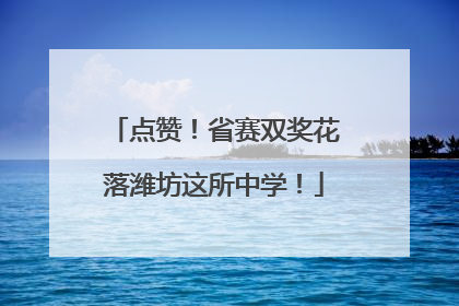 点赞！省赛双奖花落潍坊这所中学！