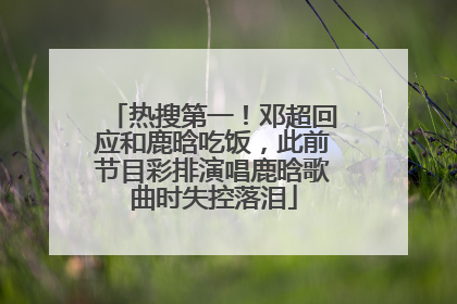 热搜第一！邓超回应和鹿晗吃饭，此前节目彩排演唱鹿晗歌曲时失控落泪