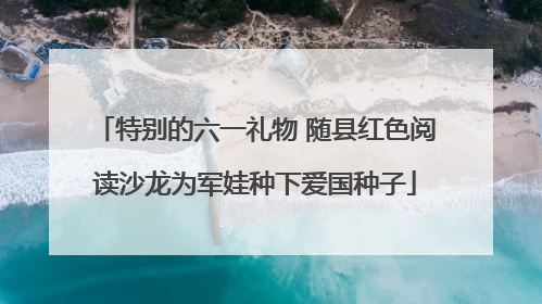 特别的六一礼物 随县红色阅读沙龙为军娃种下爱国种子