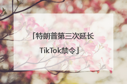 特朗普第三次延长TikTok禁令