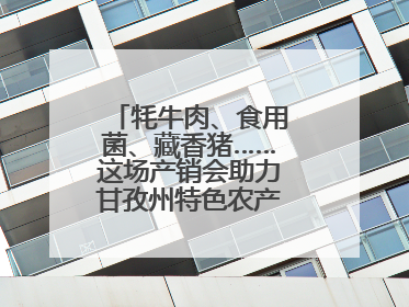 牦牛肉、食用菌、藏香猪……这场产销会助力甘孜州特色农产品走进成都