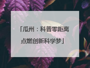 瓜州：科普零距离 点燃创新科学梦