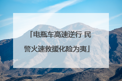 电瓶车高速逆行 民警火速救援化险为夷