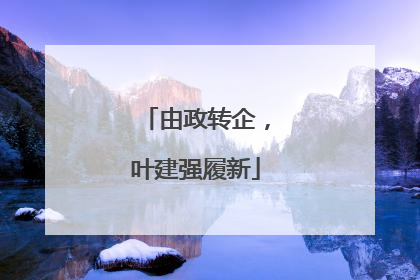 由政转企，叶建强履新