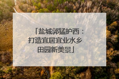 盐城郭猛护西：打造宜居宜业水乡田园新美景