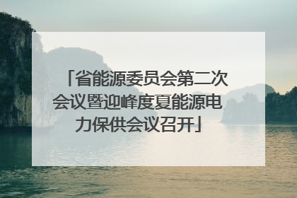 省能源委员会第二次会议暨迎峰度夏能源电力保供会议召开