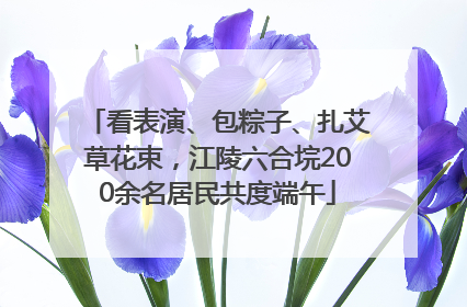 看表演、包粽子、扎艾草花束，江陵六合垸200余名居民共度端午