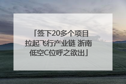 签下20多个项目 拉起飞行产业链 浙南低空C位呼之欲出