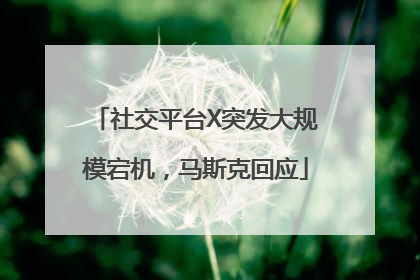 社交平台X突发大规模宕机，马斯克回应