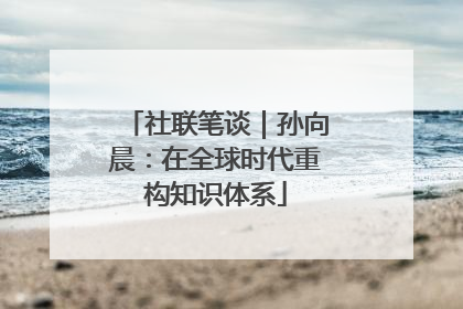 社联笔谈｜孙向晨：在全球时代重构知识体系