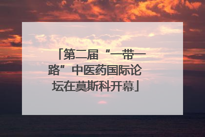 第二届“一带一路”中医药国际论坛在莫斯科开幕