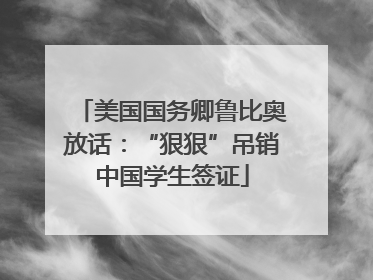 美国国务卿鲁比奥放话：“狠狠”吊销中国学生签证