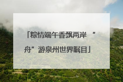 粽情端午香飘两岸 “舟”游泉州世界瞩目