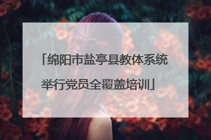 绵阳市盐亭县教体系统举行党员全覆盖培训