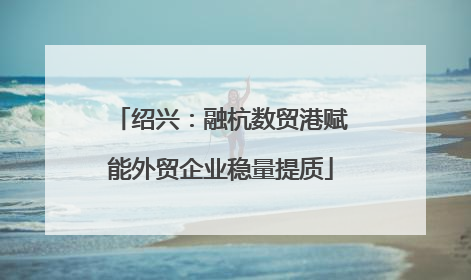 绍兴：融杭数贸港赋能外贸企业稳量提质