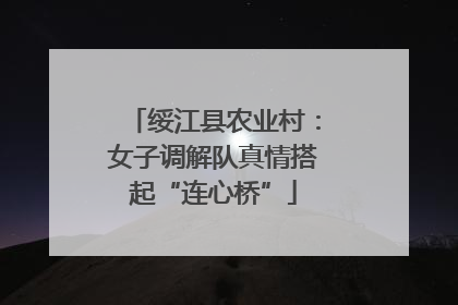 绥江县农业村：女子调解队真情搭起“连心桥”