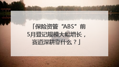 保险资管“ABS”前5月登记规模大幅增长，赛道深耕靠什么？