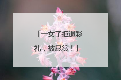 一女子拒退彩礼，被悬赏！