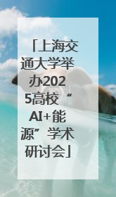 上海交通大学举办2025高校“AI+能源”学术研讨会