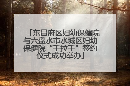 东昌府区妇幼保健院与六盘水市水城区妇幼保健院“手拉手”签约仪式成功举办