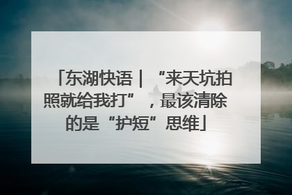 东湖快语｜“来天坑拍照就给我打”，最该清除的是“护短”思维