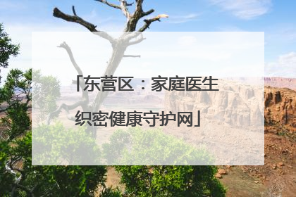 东营区：家庭医生织密健康守护网