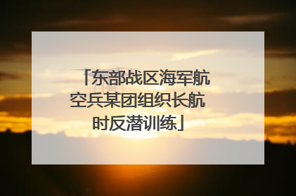 东部战区海军航空兵某团组织长航时反潜训练