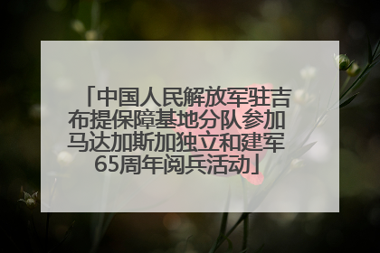中国人民解放军驻吉布提保障基地分队参加马达加斯加独立和建军65周年阅兵活动