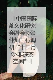 中国国际茶文化研究会副会长张仲灿一行调研“十二月令·非遗茶空间”