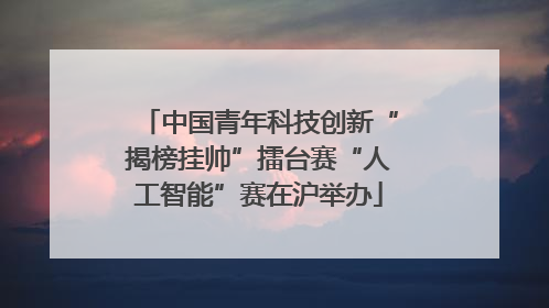中国青年科技创新“揭榜挂帅”擂台赛“人工智能”赛在沪举办