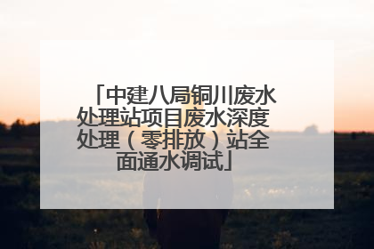 中建八局铜川废水处理站项目废水深度处理（零排放）站全面通水调试