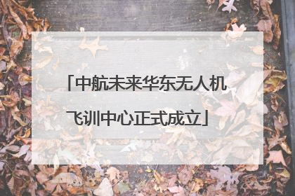 中航未来华东无人机飞训中心正式成立