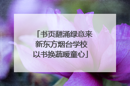书页翻涌绿意来 新东方烟台学校以书换蔬暖童心