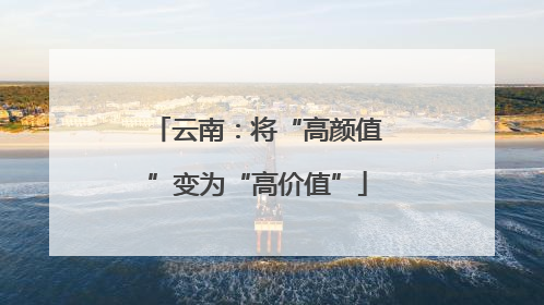 云南：将“高颜值”变为“高价值”