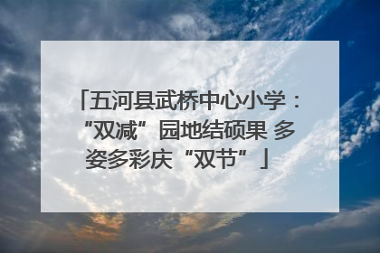 五河县武桥中心小学：“双减”园地结硕果 多姿多彩庆“双节”