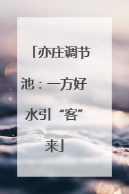 亦庄调节池：一方好水引“客”来