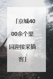 京城4000余个果园迎接采摘客