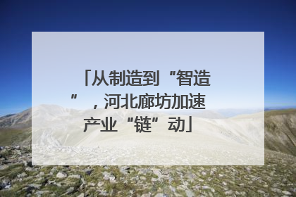 从制造到“智造”，河北廊坊加速产业“链”动