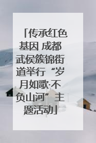 传承红色基因 成都武侯簇锦街道举行“岁月如歌·不负山河”主题活动