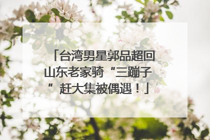 台湾男星郭品超回山东老家骑“三蹦子”赶大集被偶遇！