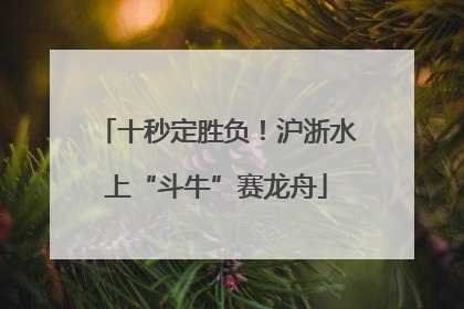 十秒定胜负！沪浙水上“斗牛”赛龙舟