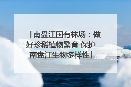 南盘江国有林场：做好珍稀植物繁育 保护南盘江生物多样性